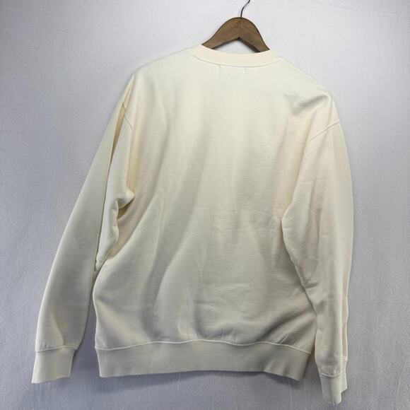 Madewell Sweatshirt Mens Medium Beige Cream Crewneck Mccarren Midweight Crew NEW - Picture 8 of 10